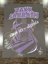 ZAKK SABBATH Signed Poster 💯 Official Zakk Wylde 2025 Winter Tour
