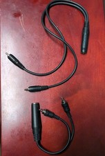 Mono 1/4" Female - 2 RCA Male Y Cable Bundle