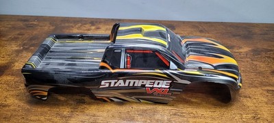 *RARE* Traxxas Stampede 2WD VXL Body Shell - Yellow, Orange & Black #249