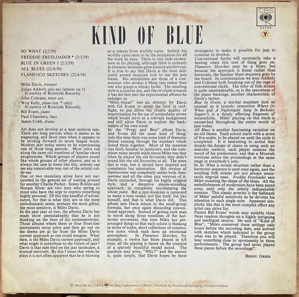 Miles Davis Kind of Blue · Lp, photo 2 sur 2
