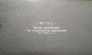 Wisc Wechsler Intelligence Scale Picture Arrangement Vintage