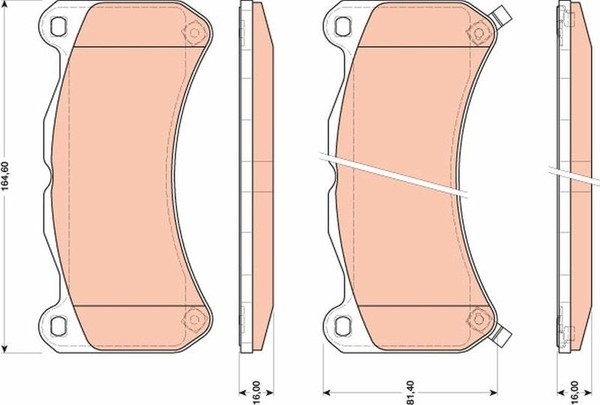 Bremsbelagsatz Scheibenbremse Vorne TRW GDB3489 FÜR Lexus BremsbelÄGe Belagsatz-image