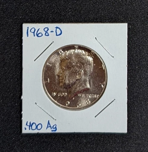 1968-D Kennedy 40% Silver Half Dollar BU/Uncirculated Lot #26K32