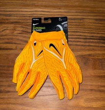 Nike NFL Superbad 6.0 Men's Sz Medium Football Gloves DX4520-702 Yellow Rare