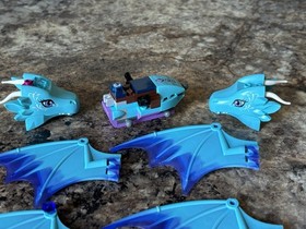 Lego Elves 41172 Merina Water Dragon Replacement Parts 2 Heads 7 Wings