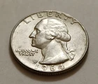 1964 Washington Quarter • NMM 90% Silver • Strong Detail    X184