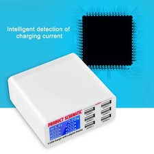 6Port 6A USB Charger Charging Station Dock With LCD Display LW