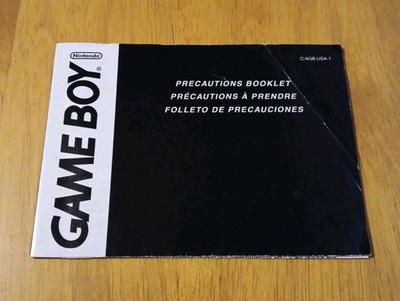 Nintendo Game Boy Precautions Instruction Booklet Authentic GameBoy C/AGB-USA-1