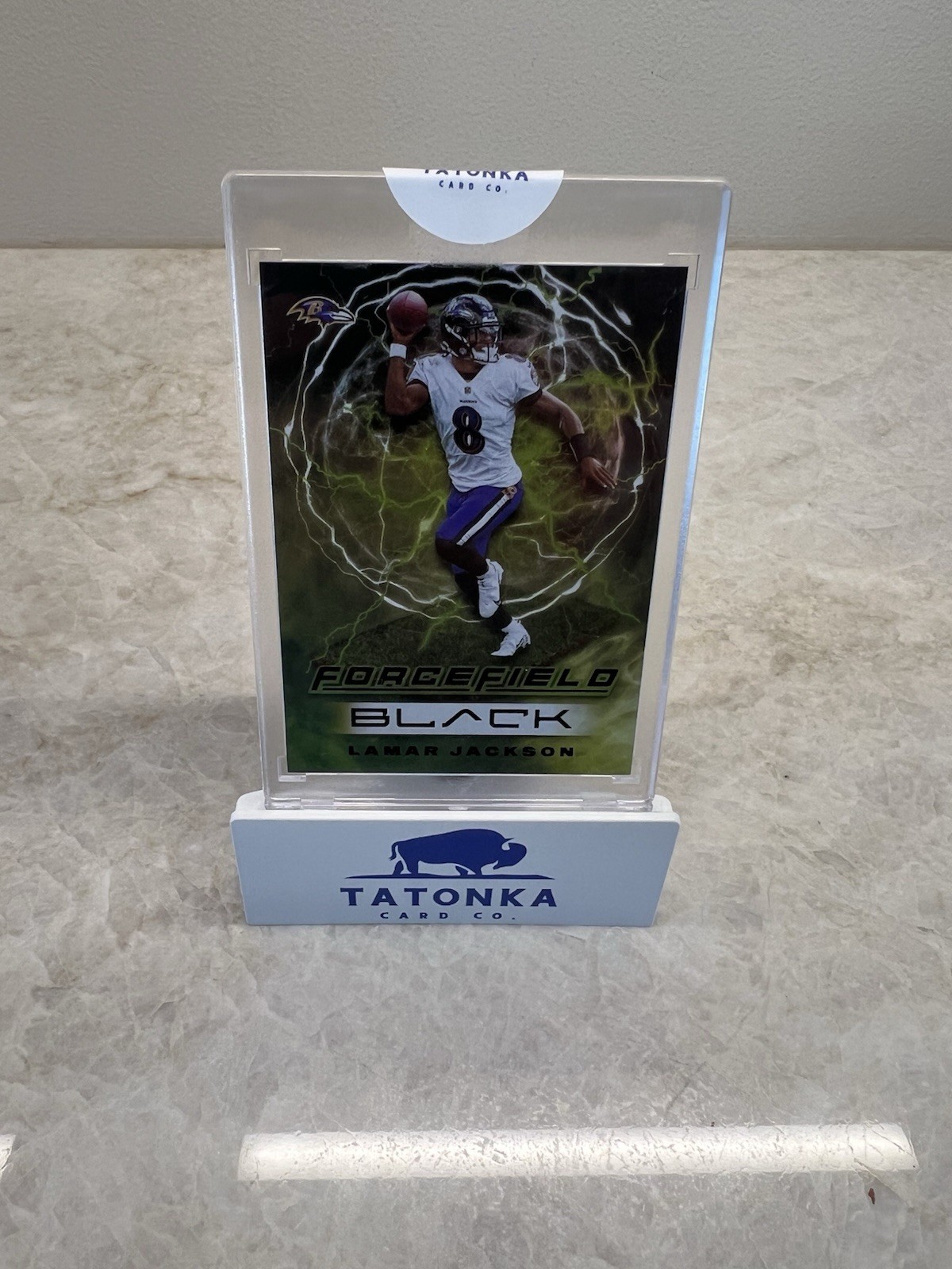 2021 Panini Black - Forcefield Lamar Jackson #FF-4 Case Hit SSP Ravens