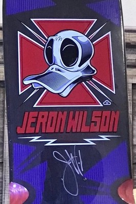 SIGNED Jeron Wilson Thank You Skateboard Deck Tony Hawk Tribute Shaped 9.0