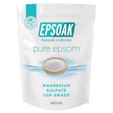 Epsom Salt 2 lb. Magnesium Sulfate USP. Qty. 1 x 2lb. Bags Resealable Epsom...