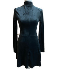 NWT M WOMEN FOREVER 21 Mock Neck Long Sleeve Valour Dress Black