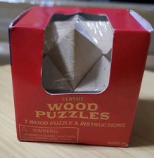Vtg 2005 FUNDEX Interlocking Wood 12 Pointed Star Puzzle TOY MIB NEW