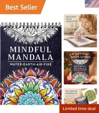 Mindfulness Mandala Coloring Book for Adults – 50 Designs on 8.5" x 11" Paper