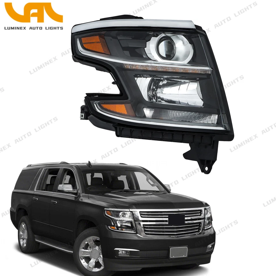 RH Side For 2015-2020 Chevy Tahoe/Suburban HID/Xenon Headlight Clear Lens Foto 2 de 4