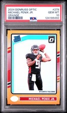 Michael Penix Jr. 2024 Donruss Optic Orange #279 #/249 PSA 10