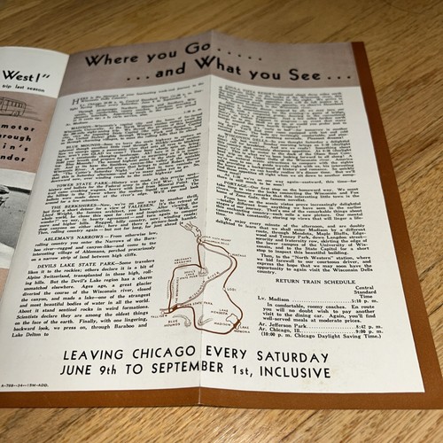 1934 CHICAGO AND NORTH WESTERN LINE Bargain Weekend in Wisconsin Dells Brochure - Picture 5 of 6