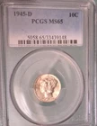 1945-D Mercury Dime | PCGS MS65