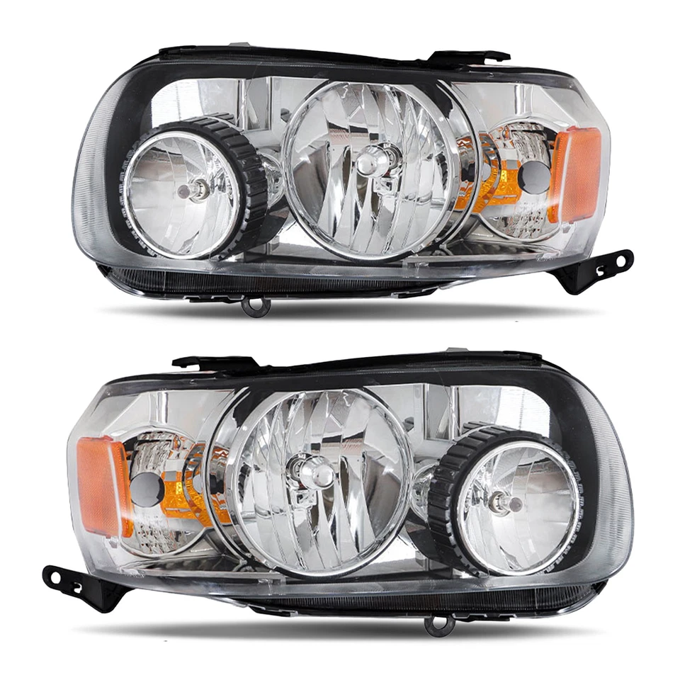 Halogen Headlights For 2005-2007 Ford Escape W/ Bulb Left&Right Side Pair LH+RH - Изображение 2 из 4