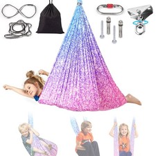Sensory Swing for Kids Indoor - Outdoor Double-Layer Hammock Swing Special Ne...