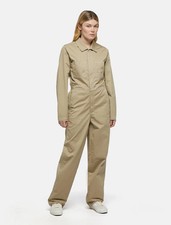 Dickies Twill Coverall Jumpsuit 2XL Khaki Long Sleeve Sun Prarie NWT 16