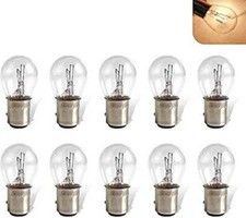 10 PCS Car 1157 P21/5W S25 BAY15D Light Bulb, Dual Tail Brake L Color: Clear
