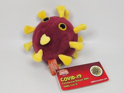 GIANT Microbes Coronavirus COVID-19 SARS-CoV-2 Plush Toy 5'' Tall