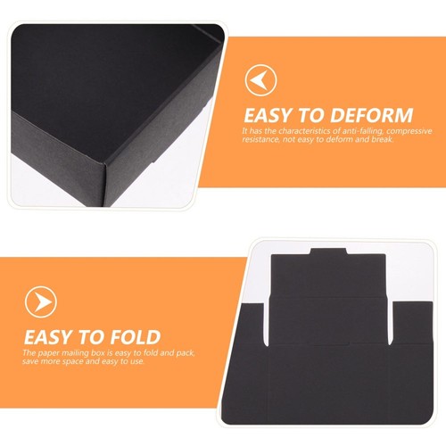 20 Pcs Shipping Boxes Black Packaging Office for Posting Paper Wrapping Mailer - Picture 10 of 12