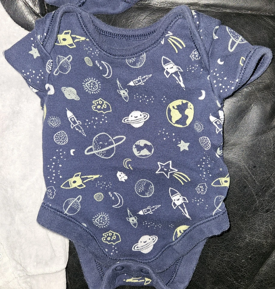 3 Piece Baby dungaree And Vest Set Age First Size From Next And George - Image 2 of 4
