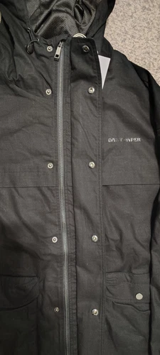 $200 NWT XXL Daily Paper Ripstop Cargo Track Jacket Mens Black Oyster Gorpcore image 7