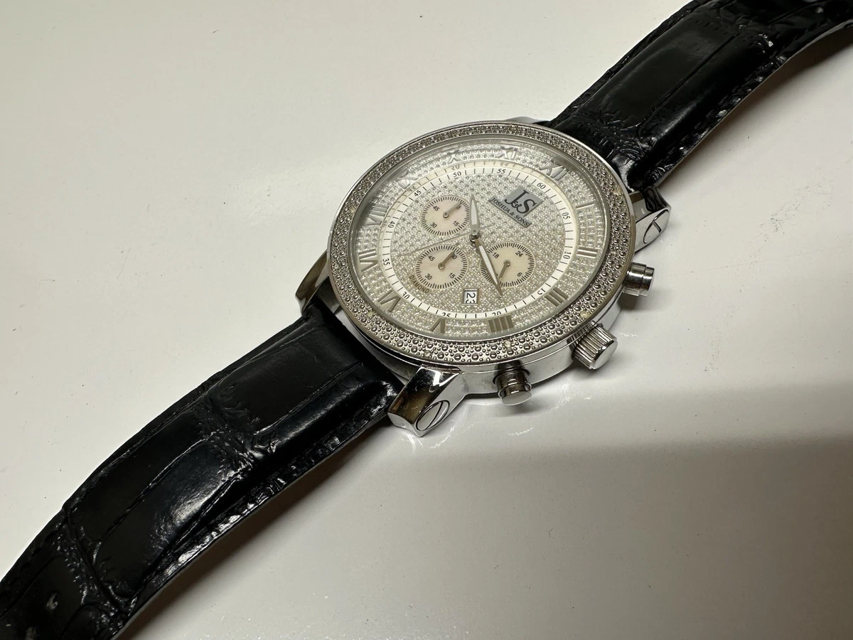 Montre Homme Joshua & Sons JS65BK Noire, Cadran 49mm, Mouvement Quartz Suisse, Bracelet Silicone
