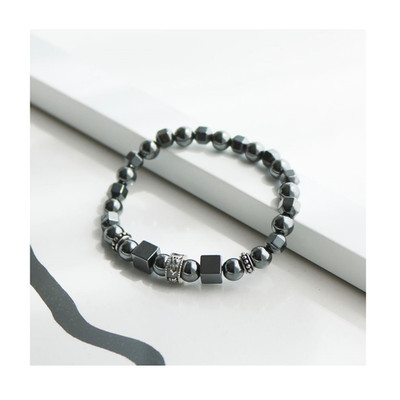 Om Mani Padme Hum Hematite Bead Bracelet Handmade Unisex Spiritual Gift