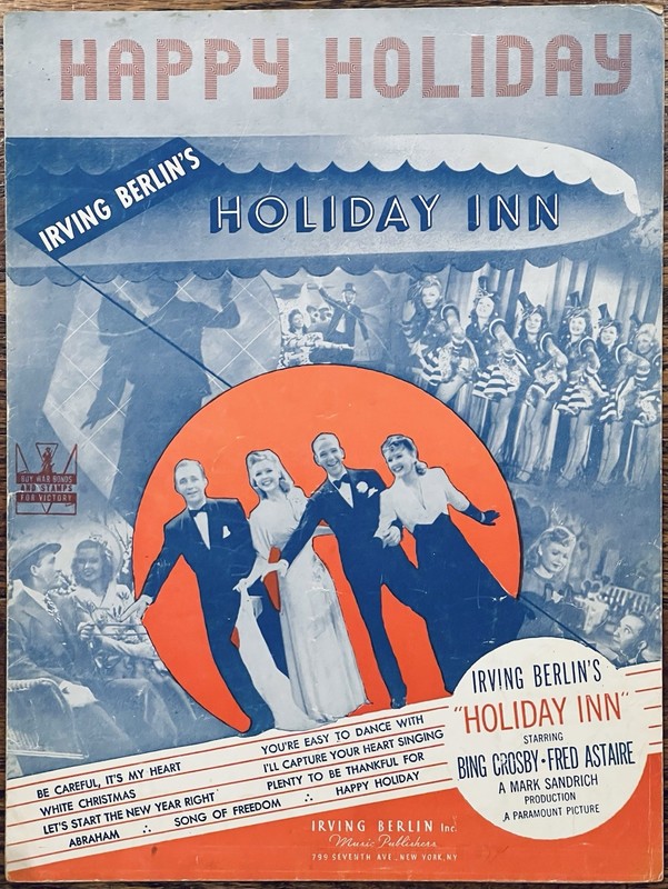 IRVING BERLIN film HOLIDAY INN sheet music HAPPY HOLIDAY classic CHRISTMAS song