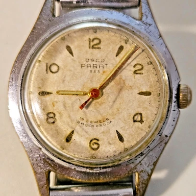Montre militaire vintage pour homme OSCO Parat 555 « Cal.52 » 17J mécanique 3... - Photo 1/4