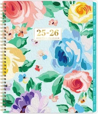 2025-2026 Monthly Planner Calendar 18M Large Organizer 9" x 11" with Tabs
