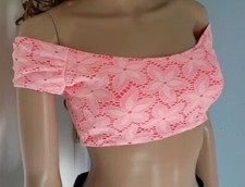 Victoria Secret Swim Tops, Cap Sleeves, Women's Size L, Coral Color.