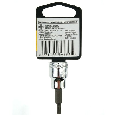 Dewalt DWMT87142OSP T20 Chrome Torx Bit Socket, 3/8