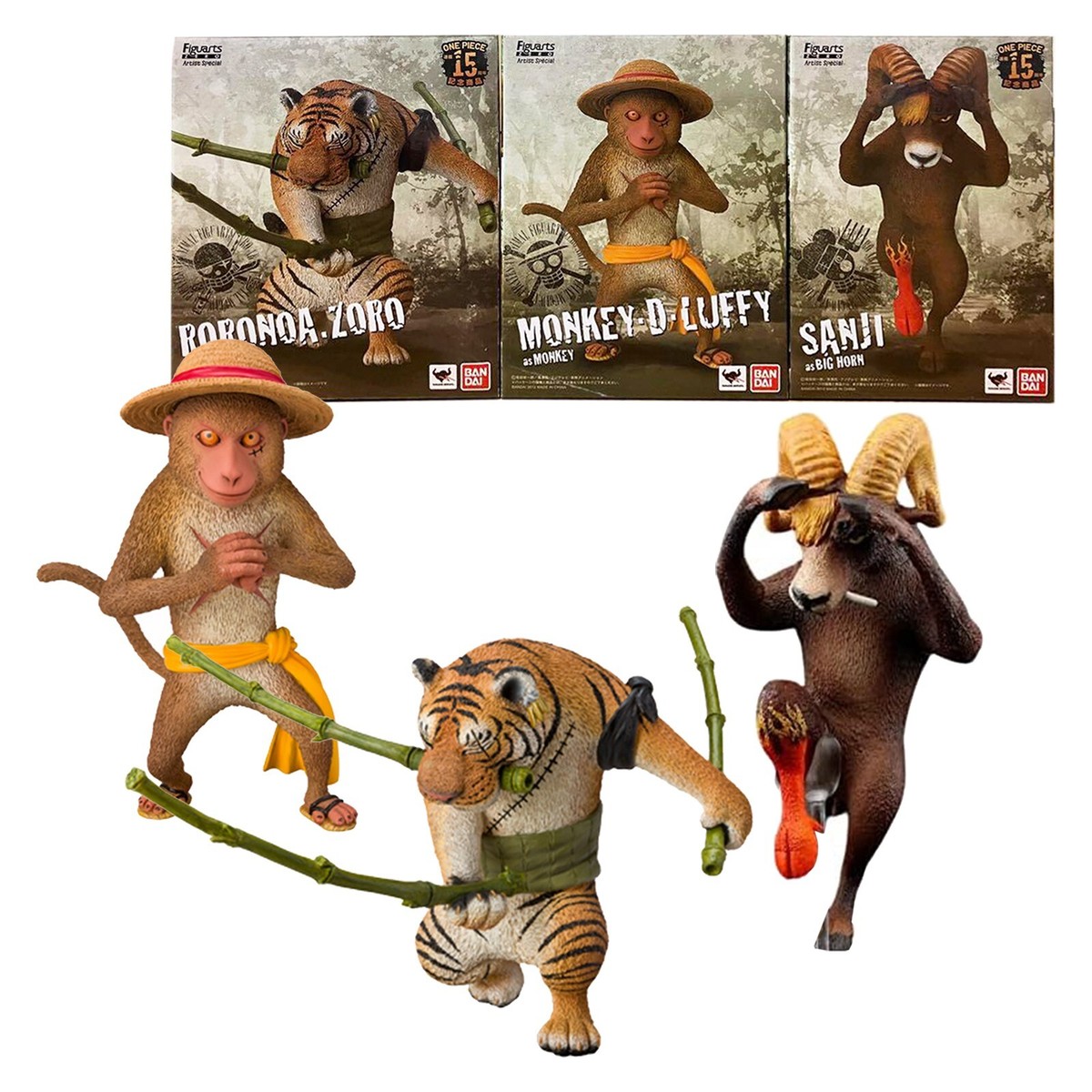 Figuarts ZERO ONE PIECE LUFFY MONKEY ZORO TIGER SANJI BIG