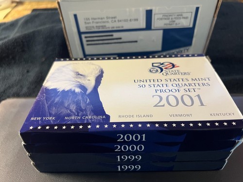 1999 2002 United States Mixed Metal 50 States Quarter Coin Proof Set Lot of 4 NR - Picture 11 of 13