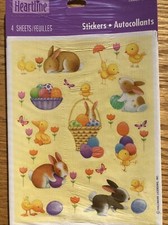 Hallmark Vintage Easter Sticker 4 Sheet Pkg Sealed Bunny Egg Chick Butterfly