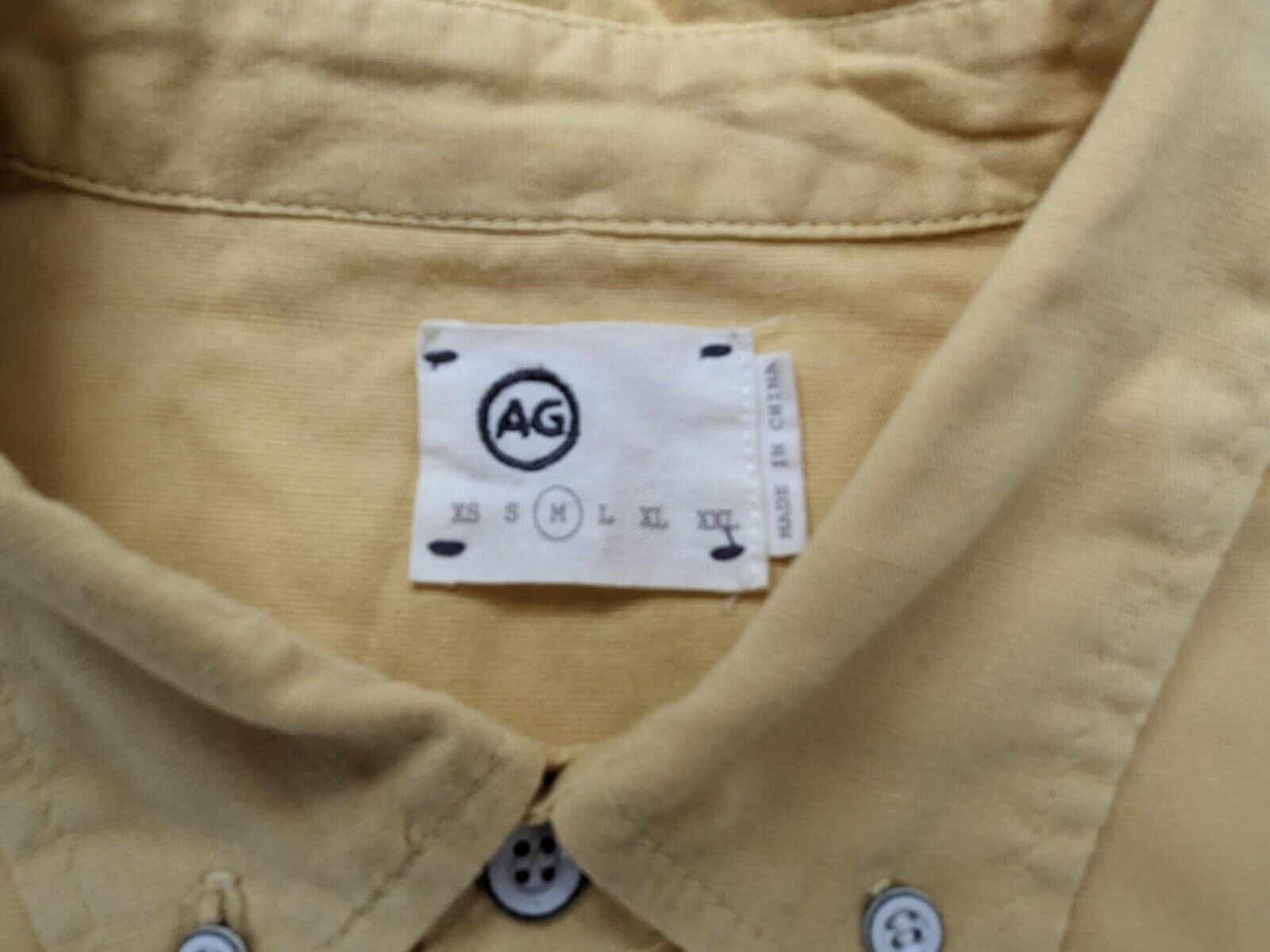 AG Adriano Goldschmied Shirt Mens Medium Yellow L… - image 2