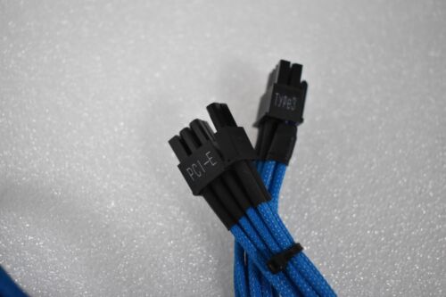 Original Corsair Braided Type 3 PCI-E 8pin (6+2) Modular Cable **BLUE** - Picture 2 of 2