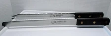 Vintage Sabatier Lion France Double Edge Meat & Slicer Knife Pair Good Condition