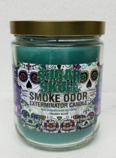 Exterminador de olores de humo tarro de 13 oz vela calavera de azúcar