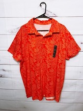 All In Motion Mens Polo Shirt Size XXL Orange Collared Short Sleeve