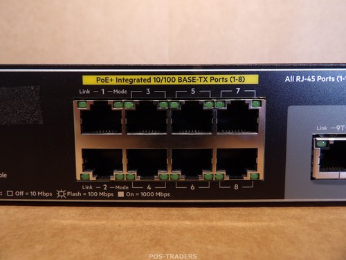 HP J9780A Procurve 2530-8-PoE+ 8-Port 10/100 Network Switch Rackmounts INCL PSU - Afbeelding 4 van 10