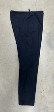 The Row Cotton/ Elastane Taper Leg Form Fitting Side-Zip Slacks NAVY Size Sz 10