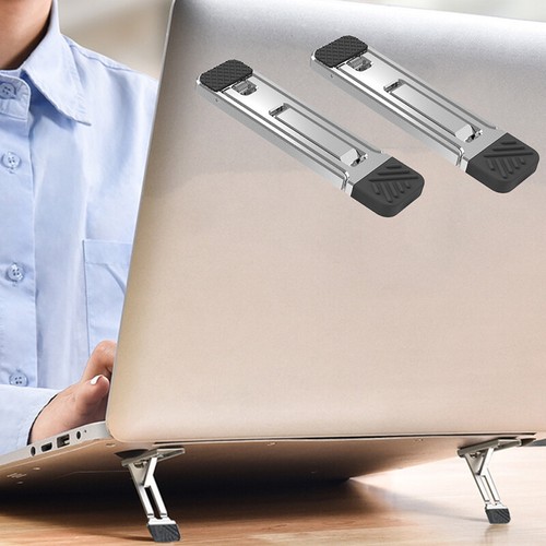 2PCS Foldable Notebook Keyboard Stand Riser Feet Nonslip Laptop Holder - Photo 2/10