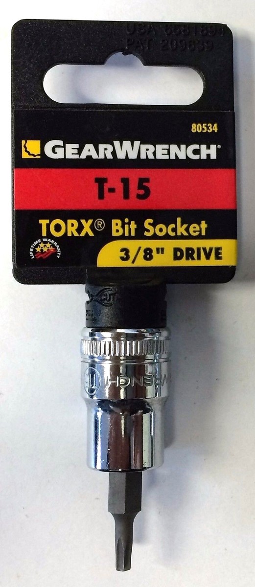 GearWrench 80534 Torx Bit Steckschlüsseleinsatz T15 – 3/8 Zoll Antrieb, Hitzebehandelt & Langlebig