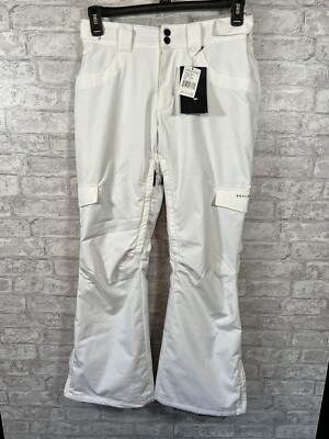Boulder Gear Softshell Ski Pants Snowboard Pants Womens 10 White Snow Cuff $175